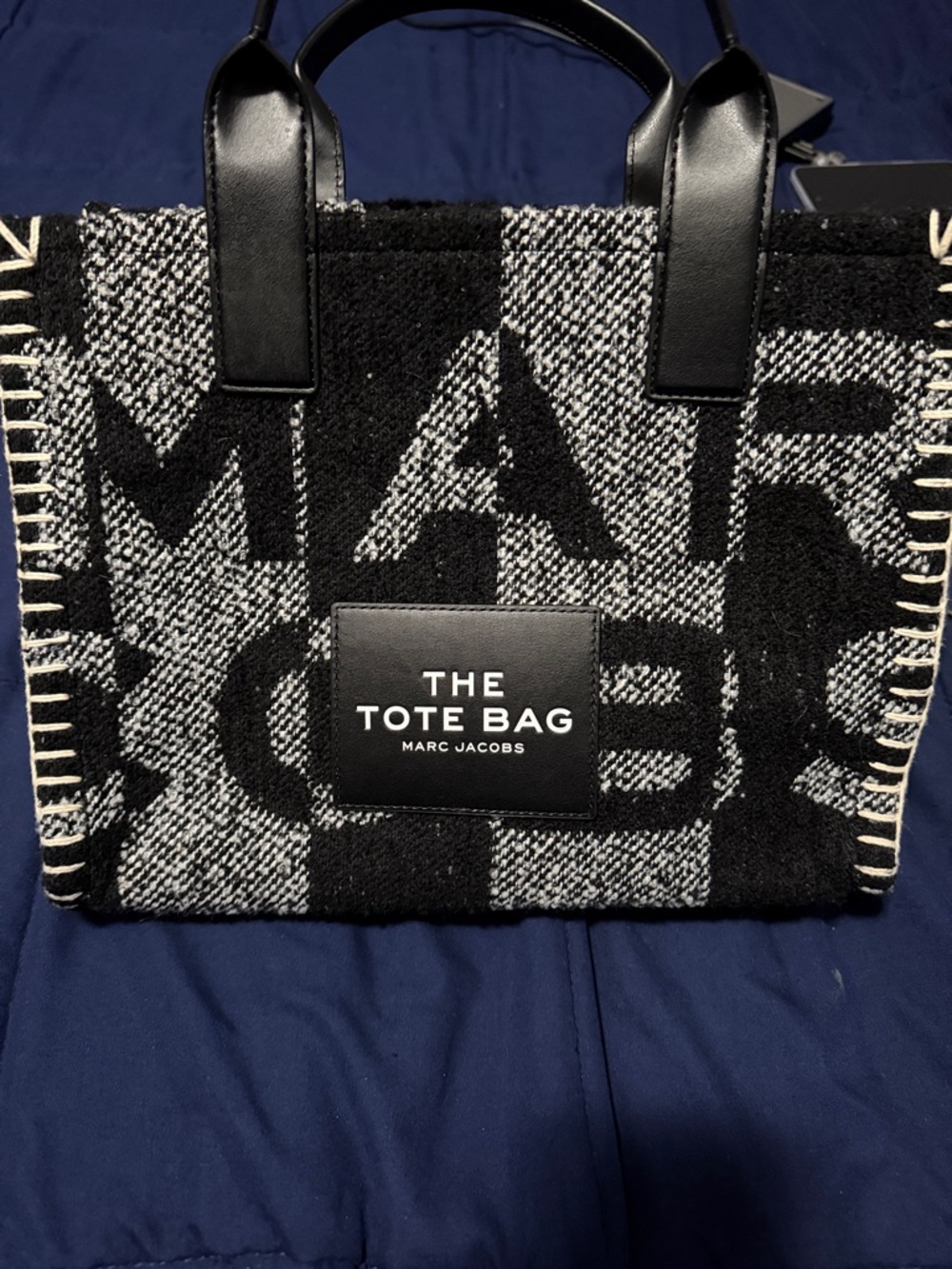 Marc Jacobs The Tote Bag - Black and Gray wool Tote